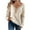 White, variant on Lovskoo Sweaters for Women Long Sleeve Lace Stitching V Neck Top Casual Loose Knitted Sweaters Blouse Black