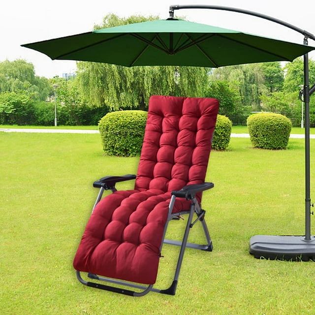 DYNWAVECA Coussin de Chaise Longue Coussin de Siège de Chaise pour Jardin Mobilier d'Extérieur Intérieur Rouge