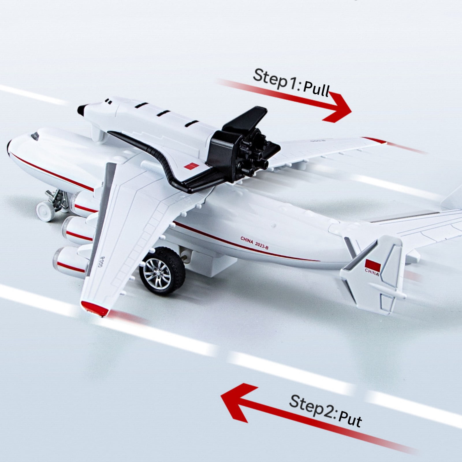 APPLAYERR 1/400 Scale An-225 Mriya Buran Orbiter Aircraft Model Soviet Diecast Plane Collectible Display Gift w Stand