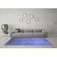 thumbnail image 3 of Ahgly Company Machine Washable Indoor Square Oriental Blue Industrial Area Rugs, 7' Square, 3 of 4