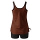 thumbnail image 5 of Traje de Baño de Dos Piezas Color Bloque Sólido Strappy Back Set, Traje de Baño Torso Largo con Sujetador Extraíble Y Pantalones Cortos de Cintura Alta, 5 of 9