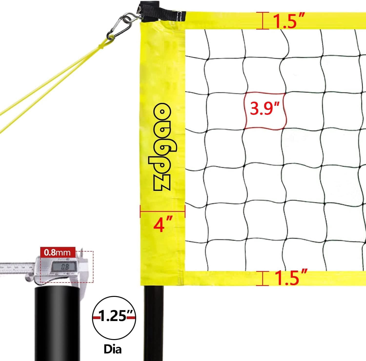 Zdgao Heavy Duty Volleyball Net Outdoor Set