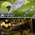 thumbnail image 3 of Cadena de luces de jardín solar, cadena de luces de balcón solar, cadenas de luces de bolas de 9,5 metros con 50 blanco cálido, para jardín, árboles, decoración de fiestas Namotu LN-1734, 3 of 6