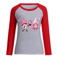 thumbnail image 3 of Hauts pour Femmes T-shirt à Col Rond d'Automne et d'Hiver pour Femmes, Manches Raglan, Style Décontracté, Haut Ample Décontracté, Hauts Tendance pour Femmes 2023 en Liquidation, 3 of 3