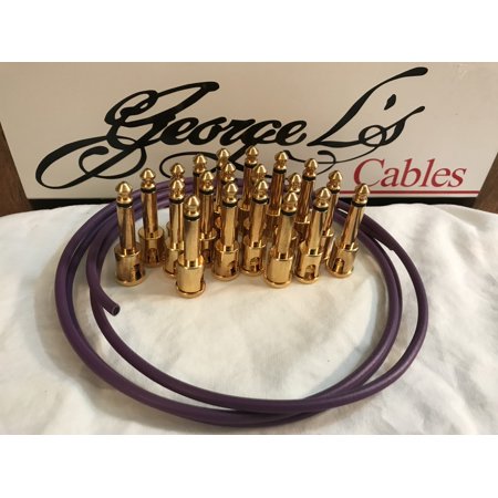 George L's IDEAL Pedalboard .155 GOLD Cable Kit 20 Plugs & 5 Foot - PURPLE