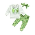 thumbnail image 1 of ZAXARRA Baby Girl 3Pcs Fall Clothes, Long Sleeve Pullover + Pants + Headband, 1 of 9