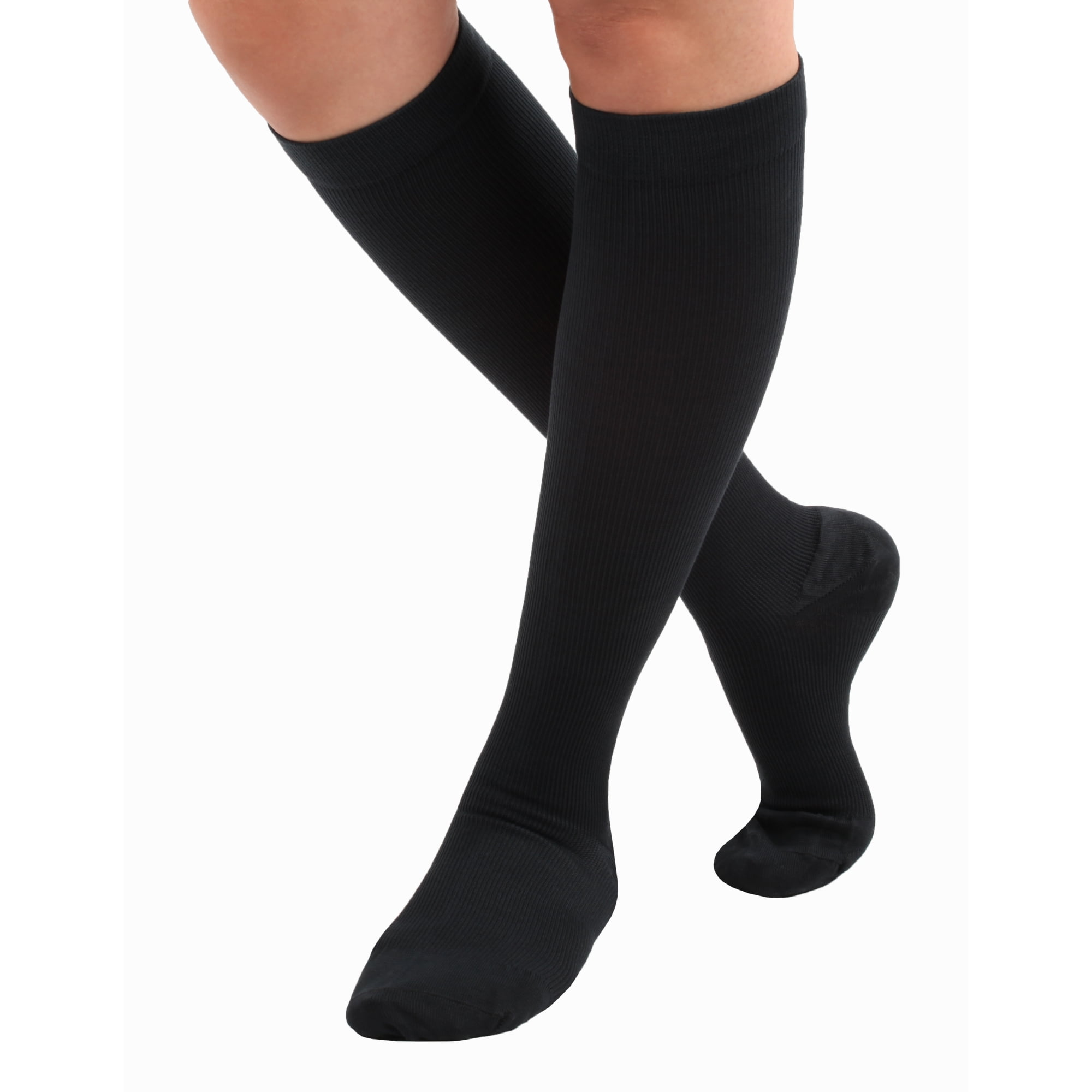 Absolute Support 2030mmHg Firm Support Unisex Cotton Knee Hi Compression Socks A105BL1