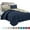 Blue, variant on Clara Clark Luxury Soft Down Alternative Reversible Comforter Set, King, Navy/Aqua, All Season, 3 Piece
