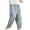 Gray, variant on Zkozptok Men's Cotton Pants Casual Sport Wide Leg Sweatpants with Pockets Lightweight Drawstring Trousers with Pockets