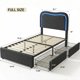 thumbnail image 2 of Yeshouse Estructura de cama Boucle con 2 cajones, plataforma tapizada con cabecero LED y listones de madera maciza. No necesita somier. Ideal para niños y adolescentes, 2 of 7
