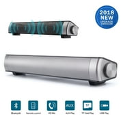 bluetoot h Sound Bar, CNMODLE Wired and Wireless Computer Speakers Portable Home Theater Stereo Soundbar Speaker for PC Desktop lapto p Projector and Android Cellphones