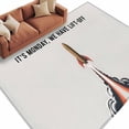 thumbnail image 6 of Cartoon Rockets Area Rug 6x9 Washable Rug Non Slip Letters It's Monday We Have Lift-off Large Area Rug Soft Stainresistant Indoor Floor Carpet for Living Room Bedroom Home Office Dining Room Nursery, 6 of 8