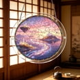thumbnail image 7 of KOYPTL Acrylic Puzzles Suncatcher Window Hanging, 83 Pieces 7.4 Inch Sun Catcher Acrylic Puzzles Garden Decoration for Women Men Mom Birthday Romantic Gift Home Decor Pink Purple, 7 of 7