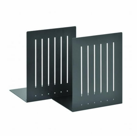 steelmaster heavy duty 8-inch steel bookends, 1 pair, black (241080004)