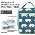 thumbnail image 2 of Bear Insulated Lunch Box Teen Reusable Lunch Tote Bag Lightweight Portable Lunch Bag Work Beach, 2 of 6