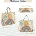 thumbnail image 6 of FORMRS Womens Corduroy Tote Bag Crossbody Shoulder Handbag with Pocket, Beige Rainbow, 6 of 7