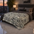 thumbnail image 4 of KGJQ Creative U.S. Money Blanket, Single-Sided Thickened Polyester Throw Blanket, Soft Warm Nap Blanket for Sofa Bed Couch, 4 of 7