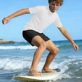 thumbnail image 5 of ITSAME Boys Swimwear Set Crewneck Tops and Swim Trunks Quick-Dry Beach Surfing Swimsuit 2-Piece White Size 5-6, 5 of 9