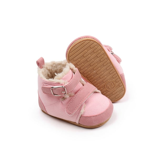 MAWCLOS Baby Booties First Walker Warm Shoes Plush Lined