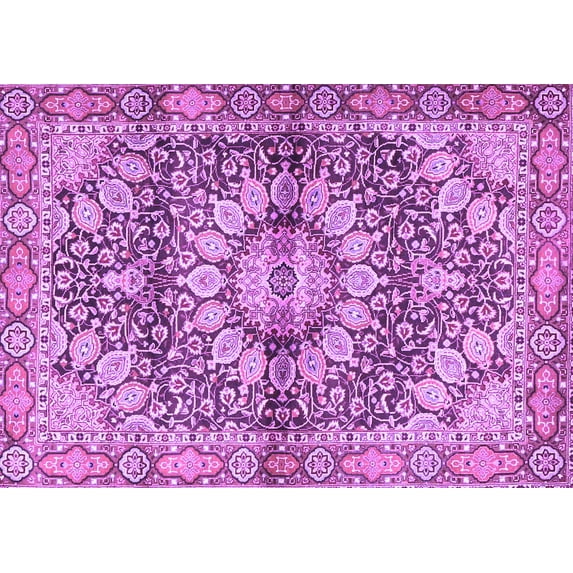 Ahgly Company Indoor Rectangle Persian Purple Traditional Area Rugs, 4' x 6'