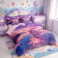 thumbnail image 2 of Manfei 3D Print Axolotl 7-Piece Twin Bedding,Colorful Salamander Bedding Comforter Set,Pink Reversible, 2 of 7