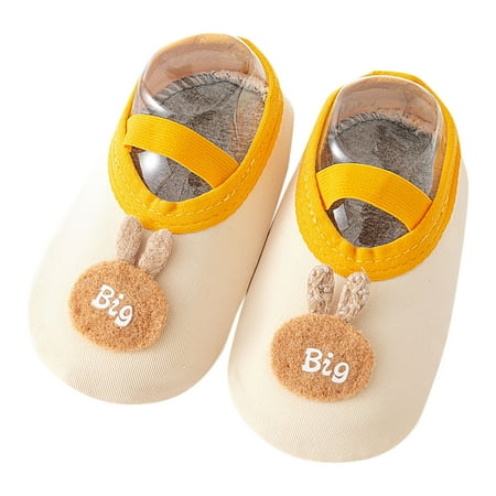 Eashery Baby Boys Girls Shoes Breathable Walking Sock Shoes Breathable Mesh Walking Shoes Toddler Sandals (Yellow Medium)
