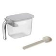 thumbnail image 2 of Seasoning Box, Sugar Bowl, Condiment Jars, with Lid and Spoon, Household Kitchen Storage, Ideal for Serving, Durable Material, Spice Containers, Flavor Enhancer Jars, Ihhxbz | Gray, 2 of 6