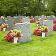 thumbnail image 6 of NOGIS 6 Sets Cemetery Vases with Spikes Foam Memorial Floral Ground Vases with Stakes Headstone Flower Saddle for Memorial Cemetery Decorations Cone Vase for Flowers Grave Accessory (White), 6 of 7