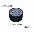 thumbnail image 1 of MOC Technical Tire Wheel Cross Hole Set Motorcycle Tyre & Rim Car Truck Wheels Hub Bricks Construction Building Blocks 44771-86652-8set, 1 of 6