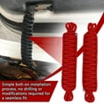 thumbnail image 6 of 2Pcs Nylon Paracord Car Door Limit Straps, Compatible with Jeep Wrangler CJ YJ TJ JK JKU JL(Red), 6 of 7