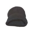 thumbnail image 2 of TopHeadwear GI Ribbed Waffle Beanie w/ Visor - Black, 2 of 2