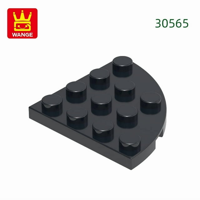 58Pcs/Lot 30565 Round Corner 4X4 Building Blocks MOC Accessories Compatible with Brick Children Toys Gift Box 75.Black about58pcs