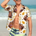 thumbnail image 7 of Kll Men'S Hawaiian Shirt Short Sleeve Button Down Beach Shirts-Fall Turkey, 7 of 7