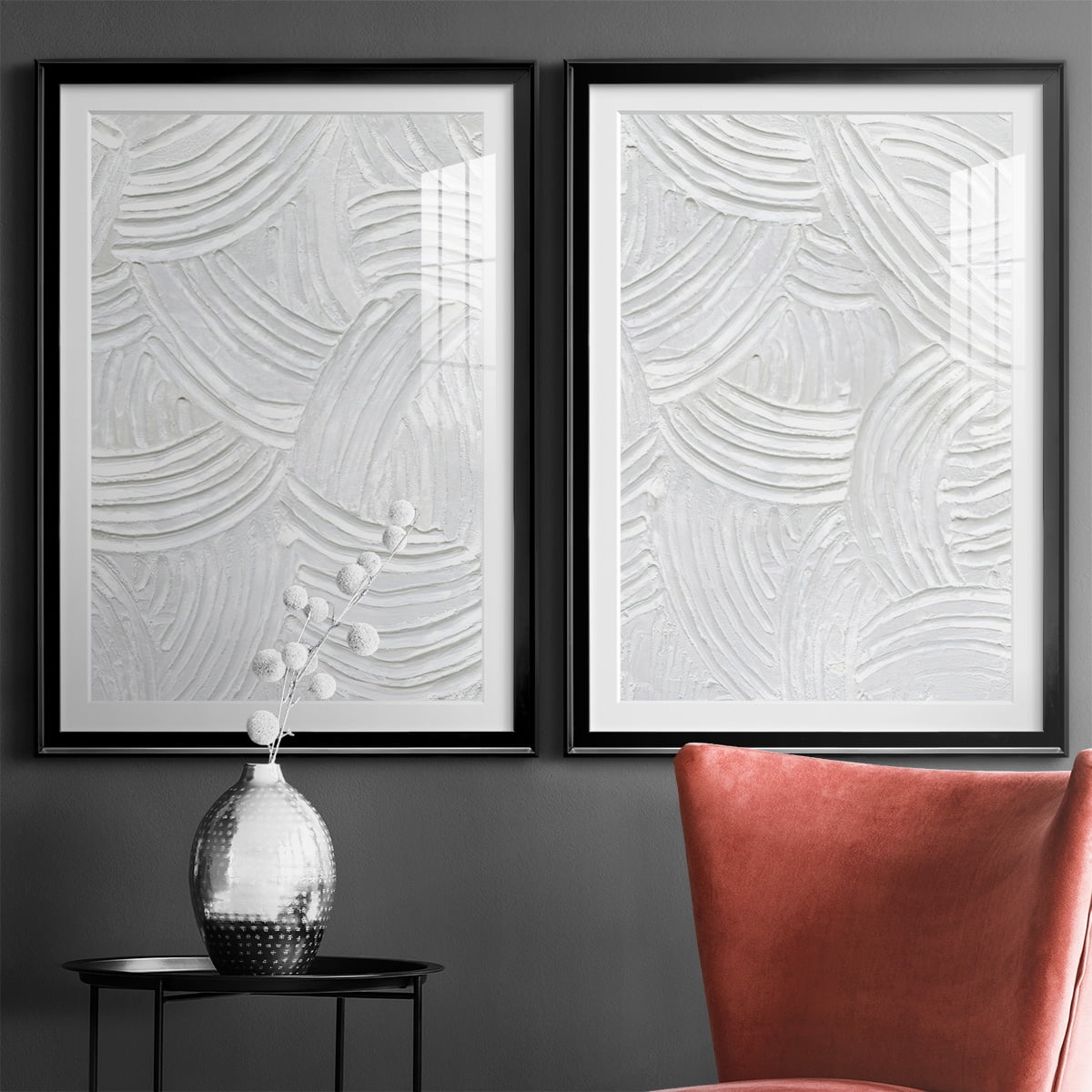 Wexford Home Sandstone Grooves I Premium Framed Print, 22.5" x 30.5" - Ready to Hang, Black (Set of 2)