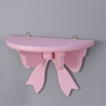 thumbnail image 3 of Nordic Style Wooden Semicircle Storage Shelf Wall Rack Kids Room Decoration Wall Storage Holder (Pink), 3 of 6