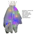 thumbnail image 7 of NUZYZ Luminous Veil Shiny Double Layer Crown Tassel Sparkling Photography Prop Headwear Kids Girl Princess Veil Party Wreath Headband Hair Accessories, 7 of 7