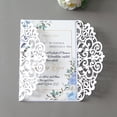 thumbnail image 2 of Tarjetas de invitación de boda con corte láser, tarjetas de felicitación de cumpleaños con sobre de cinta imprimible, blancas, marfil y Beige, baratas, piezas, 100, 2 of 4