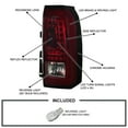 thumbnail image 4 of Spec-D Tuning Red Smoke LED Bar Tail Lights Compatible with 2015-2020 GMC Yukon Denali SLE SLT, 2015-2020 GMC Yukon XL Denali SLE SLT, Left + Right Pair Assembly, 4 of 8