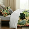 thumbnail image 3 of PRATYUS Leaves Berries Green Leafy 3-Piece Bedding Set (Single-Sided Print) Comfortable and Breathable Peach Skin Velvet Bedroom Guest Room 87x68in, 3 of 8