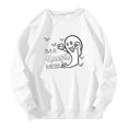thumbnail image 4 of Gibobby Sudaderas para mujer Sudadera con cuello redondo para mujer(Blanco,XL), 4 of 4