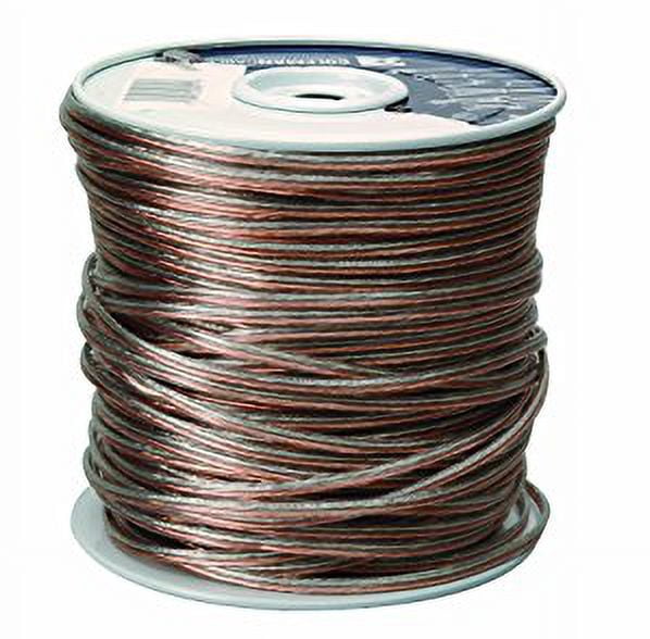 UNIT OF MEASURE 94603-66-18 Speaker Wire, Clear, Polarized, Spooled, 18/2, 500-Ft. - Quantity 1 — Indoor & Outdoor Use, NEC-Compliant