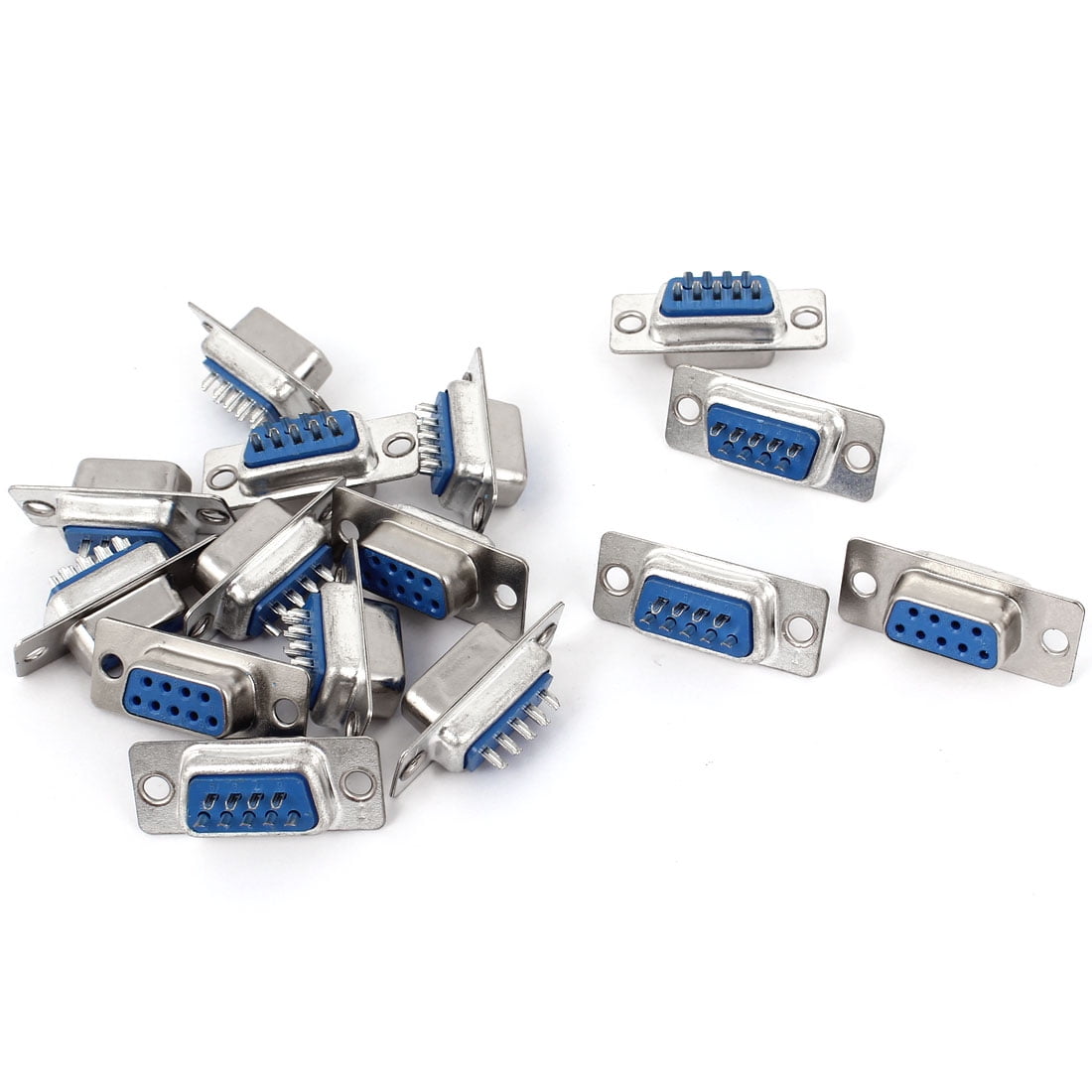 DB9 9Pin 2Row Female Connector Computer VGA Cable Adapter 15 Pcs