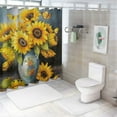 thumbnail image 7 of Fenyluxe Sunflowers Bee Pretty Shower Curtain Bathroom Decor 100% Polyester Home Bathtubs Decoration Mother's Day Shower Curtain Set with Hooks 60x72, 7 of 7