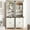 White, variant on FIAKOA Rustic Bookshelves Set of 2, 71" Tall Wood Bookcase with Adjustable Shelves, 2 Cabinet Doors and Drawers, Farmhouse Display Storage for Living Room or Office(Black)