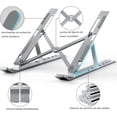 thumbnail image 2 of Soporte para computadora portátil, Soporte Laptop de Aluminio Base Plegable y Ajustable de 7 Niveles de Altura, Soporte Ergonómico de Tableta o Libros para Computadora Portátil Dentro de 18 ", 2 of 5