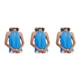 thumbnail image 4 of Blusa Sin Mangas Minnieouse Color Sólido Ropa de Moda Transpirable Azul S 3piezas, 4 of 6