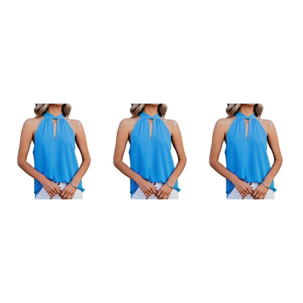 Blusa sin mangas Sonducket Jersey holgado para mujer Azul XXL 3Conjunto