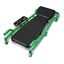 WDZS Mechanic Creeper Garage Automotive Floor Low Profile Roller Mechanics Tools, 44" 6 Caster Creeper with Adjustable Cushioned Headrest - 300 lbs Capacity (Green)