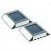 Nature Power (21070) Stainless Steel Solar powered integrated LED Lights for pathway, stairs docks or decks (2-Pack)