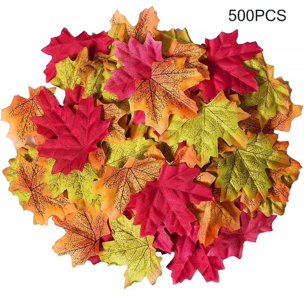 Simulación Hoja De Arce Color Mezclado Hoja De Arce Decoración Boda Prop sonducket HA021932-00